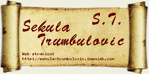 Sekula Trumbulović vizit kartica